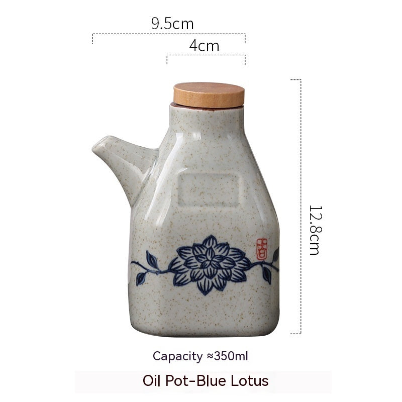 Chinese Style Ceramic Sauce Dipping Bottles